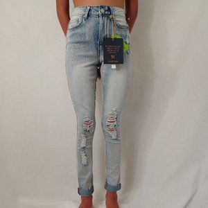 Indigo Rein - Ripped Roll-Cuff Skinny Jean Sz 1/24
